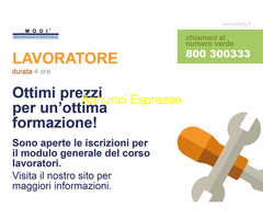 CorsoCorso di formazione per lavoratori modulo generale e rischio basso