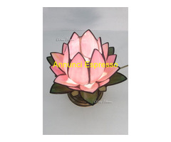 Lampada Tiffany Fiore di Loto Rosa Miglior Prezzo