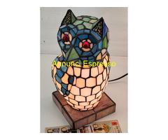 Lampada Tiffany GUFO in Mosaico di Vetro DaVinci