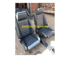 Interni dei sedili in pelle blu BMW Serie E24-6
