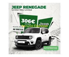 JEEP RENEGADE 1.6 MJet130 CV Limited Noleggio a Lungo Termine