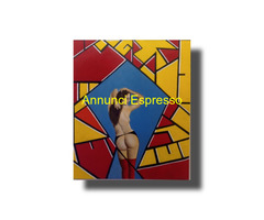 Quadro nudo femminile astratto geometrico dipinto