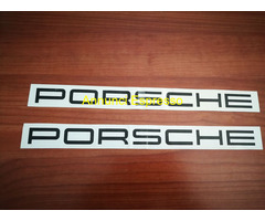 Scritte Porsche adesive nere cm 30 x cm 2