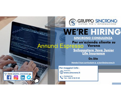 Gruppo Sincrono s.r.l. cerca Impiegato Sviluppatore Java Junior  nel settore Informatico con annuale
