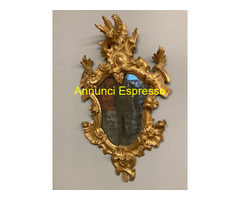 Antica specchiera foglia Oro Italia centrale