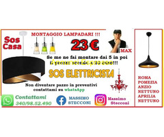 Montaggio lampadario Tuscolana Roma
