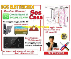 Montaggio lampadario Tuscolana Roma