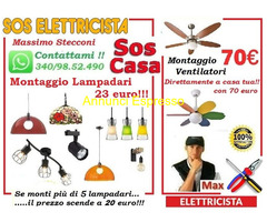 Montaggio lampadario Tuscolana Roma