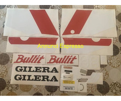 Gilera bullit 1 serie rosso e bianco kit adesivi