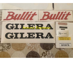 Gilera bullit 1 serie rosso e bianco kit adesivi