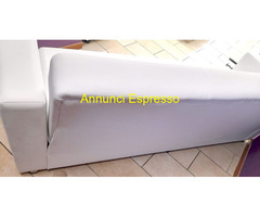 Divano letto matrimoniale bianco come nuovo 225cm