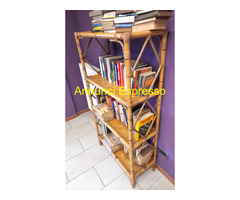 Libreria di vero bamboo 4 ripiani perfetta 150 cm