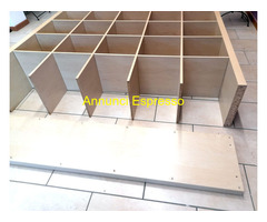 Libreria Ikea Kallax 5 x 5 effetto rovere 185 cm