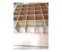 Libreria Ikea Kallax 5 x 5 effetto rovere 185 cm