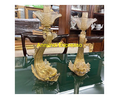 Coppia di candelabri /Candelieri vetro Murano