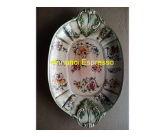Vassoio Ceramica Capodimonte dipinta a mano