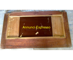 Specchiera Antica in legno Noce Bionda lucidata