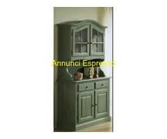 VETRINA SHABBY SAGOMATA TIPO FRANCESE 2 PORTE