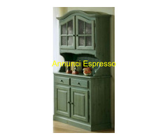 VETRINA SHABBY SAGOMATA TIPO FRANCESE 2 PORTE