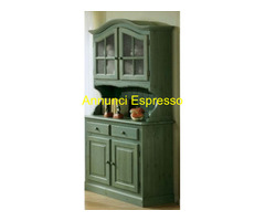 VETRINA SHABBY SAGOMATA TIPO FRANCESE 2 PORTE