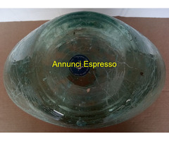 Grande vaso in vetro Verde-Azzurro di forma ovoida