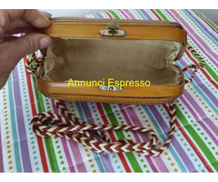 Borsetta a spalla pochette in vimini vintage