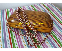 Borsetta a spalla pochette in vimini vintage