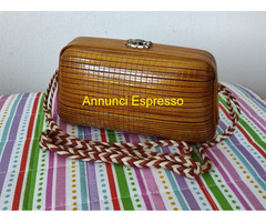 Borsetta a spalla pochette in vimini vintage