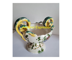 Coppa  vintage  da collezione in ceramica  maiolic