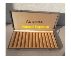 Espositore  custodia penne AURORA  vintage  in leg