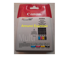 Cartucce Canon Pixma Originali 550 xl e 551 Cromo
