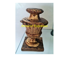 Vaso Porta  Palme in legno intagliato e dorato   \'