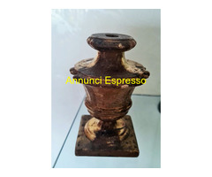 Vaso Porta  Palme in legno intagliato e dorato   \'