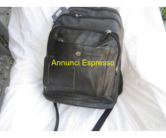 ZAINO-PIQUADRO ORIG-PELLE NERO-PORTA PC-SPOTIVO