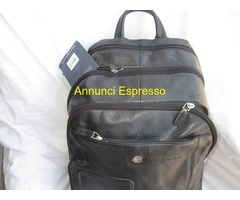 ZAINO-PIQUADRO ORIG-PELLE NERO-PORTA PC-SPOTIVO