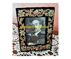 Coppia cornici   portaritratti vintage   rivestite
