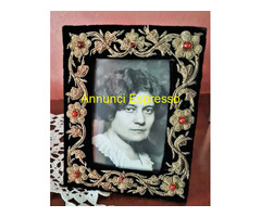 Coppia cornici   portaritratti vintage   rivestite