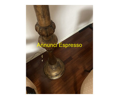 Lampada da terra in legno