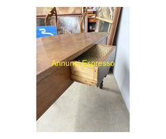 Antica console mezzaluna in castagno Luigi Filippo