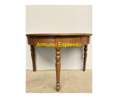 Antica console mezzaluna in castagno Luigi Filippo