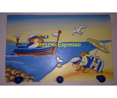 Attaccapanni Quadro da muro a 3 ganci Orsetti