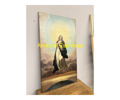 Antico dipinto olio su tela Immacolata concezione