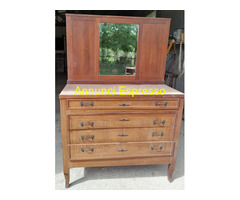 Cassettone Specchiera Antico in legno senza  piano