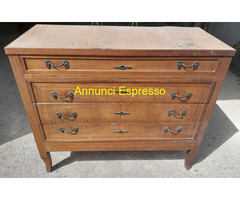 Cassettone Specchiera Antico in legno senza  piano