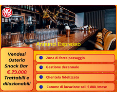 Osteria, Cicchetteria, Snack Bar forte PASSAGGIO
