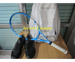 RACCHETTA DA TENNIS BAMBOLAT PURE-LITE+BORSA+SCARP