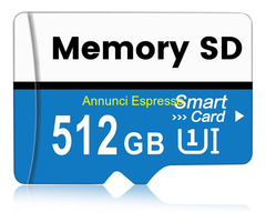 Scheda microSD da 512GB sylmim, impermeabile