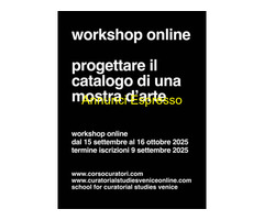 CorsoProgettare il catalogo di una mostra d’arte – workshop online