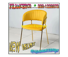Sedie Imbottite Oro e Velluto