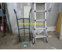 SCALA MULTIFUNZIONE IN ALLUMINIO+CARRELLO MERCI